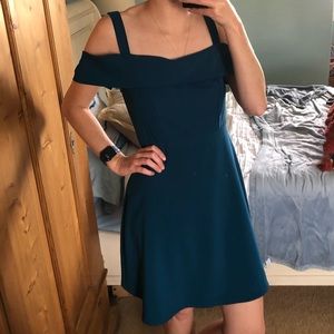 Teal mini dress